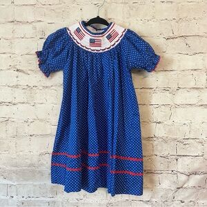 Lil Cactus Blue and White July 4th dress